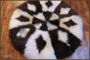 Peaux de mouton - Tapis ronds - decorative-round-carpets-sheepskin-adam-leather-eco
